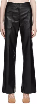 Stella McCartney Черные широкие брюки из искусственной кожи