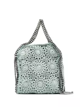Stella McCartney crochet-detail tote bag, зеленый