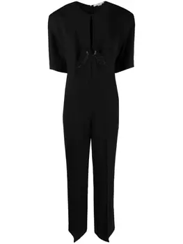 Stella McCartney cut-out short-sleeve jumpsuit, черный