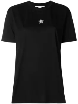 Stella McCartney декорированная футболка, черный
