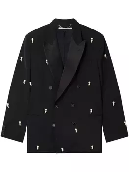 Stella McCartney декорированный двубортный блейзер, черный
