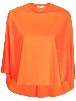 Stella McCartney драпированная блузка, оранжевый