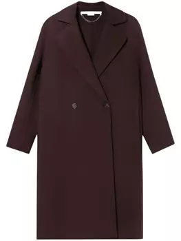 Stella McCartney двубортное шерстяное пальто, коричневый