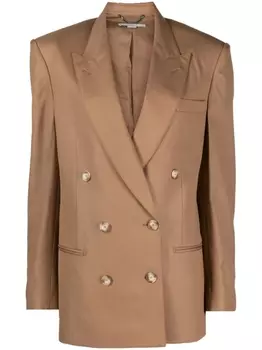 Stella McCartney двубортный блейзер, коричневый
