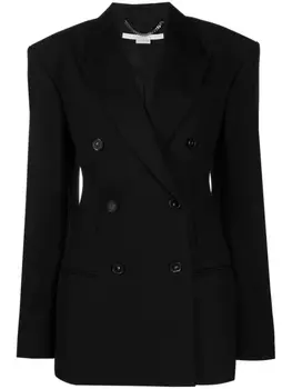Stella McCartney двубортный блейзер Moulded, черный