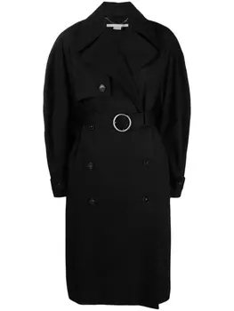 Stella McCartney двубортный тренч с поясом, черный