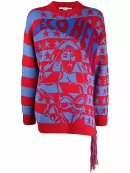 Stella McCartney джемпер Eco Hero вязки интарсия, черный