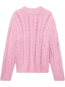 Stella McCartney джемпер фактурной вязки, розовый