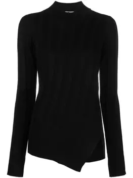Stella McCartney джемпер с асимметричным подолом, черный