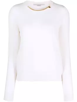 Stella McCartney джемпер с цепочкой, белый