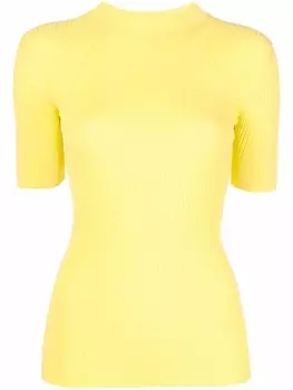 Stella McCartney джемпер с короткими рукавами, желтый