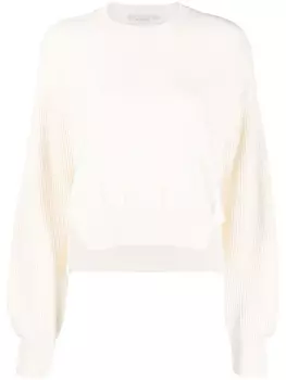Stella McCartney джемпер с нашивкой-логотипом, нейтральный цвет