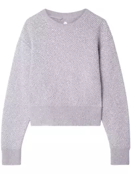 Stella McCartney джемпер с пайетками, серый