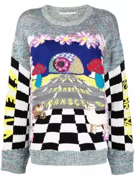 Stella McCartney джемпер с узором, синий