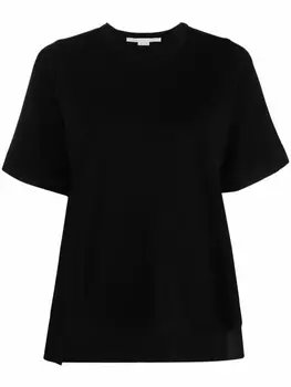 Stella McCartney джемпер Strong Silhouette с короткими рукавами, черный