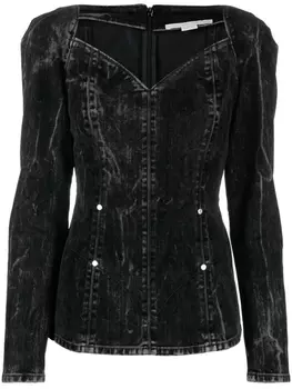 Stella McCartney джинсовая блузка, черный