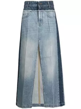 Stella McCartney джинсовая юбка макси, синий