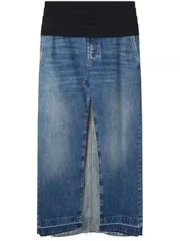 Stella McCartney джинсовая юбка макси, синий