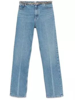 Stella McCartney джинсы с декоративной строчкой, синий