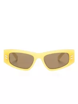 Stella McCartney Eyewear солнцезащитные очки Falabella в прямоугольной оправе, желтый