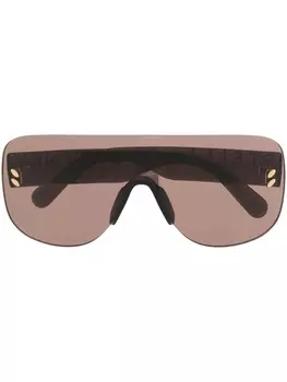 Stella McCartney Eyewear солнцезащитные очки с заклепками, коричневый