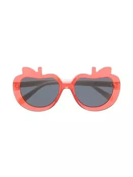 Stella McCartney Eyewear солнцезащитные очки в форме яблок, красный