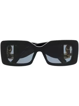 Stella McCartney Eyewear солнцезащитные очки в квадратной оправе с цепочкой, черный