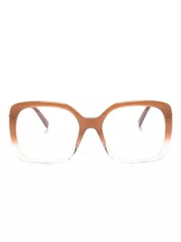 Stella McCartney Eyewear солнцезащитные очки в массивной оправе с логотипом, нейтральный цвет