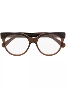 Stella McCartney Eyewear солнцезащитные очки в прозрачной оправе, коричневый