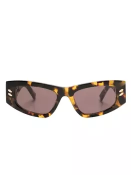 Stella McCartney Eyewear солнцезащитные очки в прямоугольной оправе, коричневый