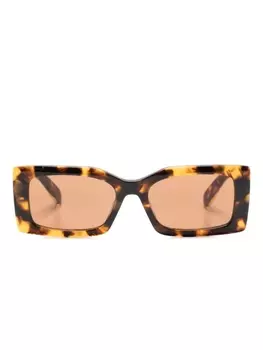 Stella McCartney Eyewear солнцезащитные очки в прямоугольной оправе, коричневый