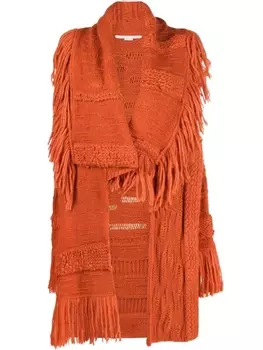 Stella McCartney фактурный кардиган, оранжевый