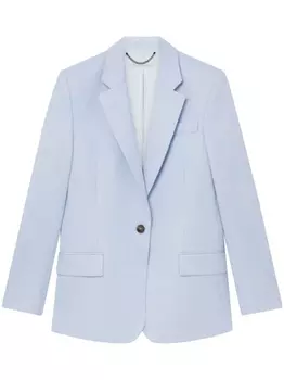 Stella McCartney фланелевый блейзер, синий