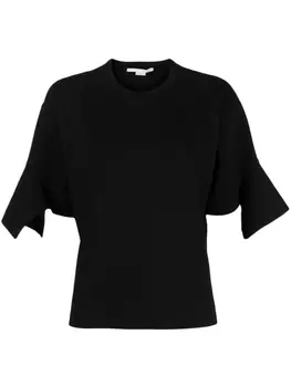 Stella McCartney футболка асимметричного кроя, черный