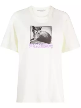 Stella McCartney футболка с фотопринтом, зеленый