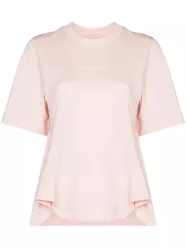 Stella McCartney футболка с короткими рукавами и логотипом, розовый