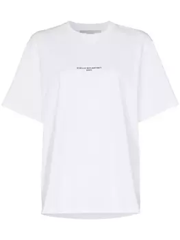 Stella McCartney футболка с логотипом, белый
