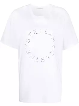 Stella McCartney футболка с логотипом, белый