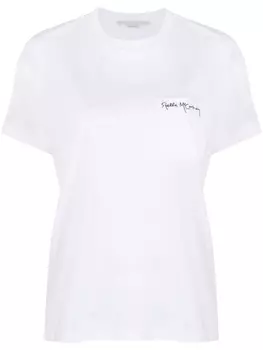 Stella McCartney футболка с логотипом, белый