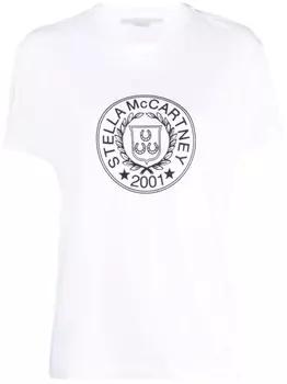 Stella McCartney футболка с логотипом, белый