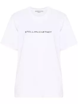 Stella McCartney футболка с логотипом, белый