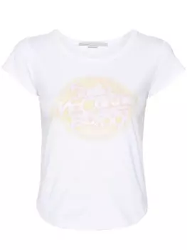 Stella McCartney футболка с логотипом, белый