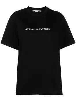 Stella McCartney футболка с логотипом, черный