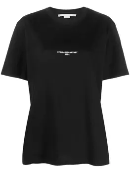 Stella McCartney футболка с логотипом, черный