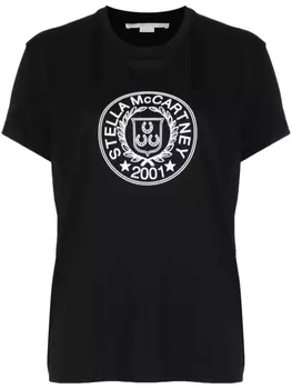 Stella McCartney футболка с логотипом, черный