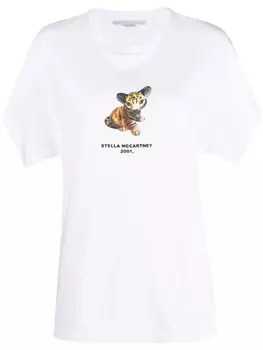 Stella McCartney футболка с принтом Tiger, белый