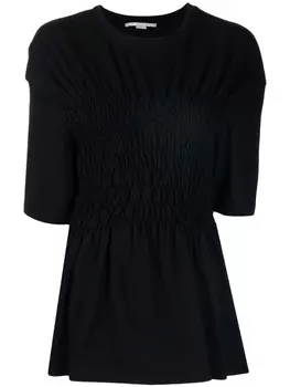 Stella McCartney футболка со сборками, черный