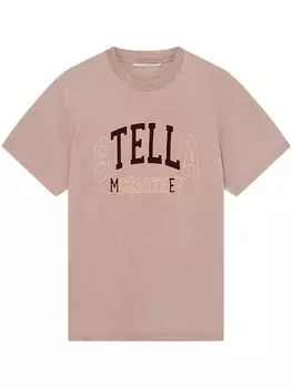 Stella McCartney футболка свободного кроя Tell Stella, коричневый