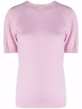 Stella McCartney футболка тонкой вязки, розовый