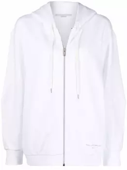 Stella McCartney худи с кулиской и логотипом, белый